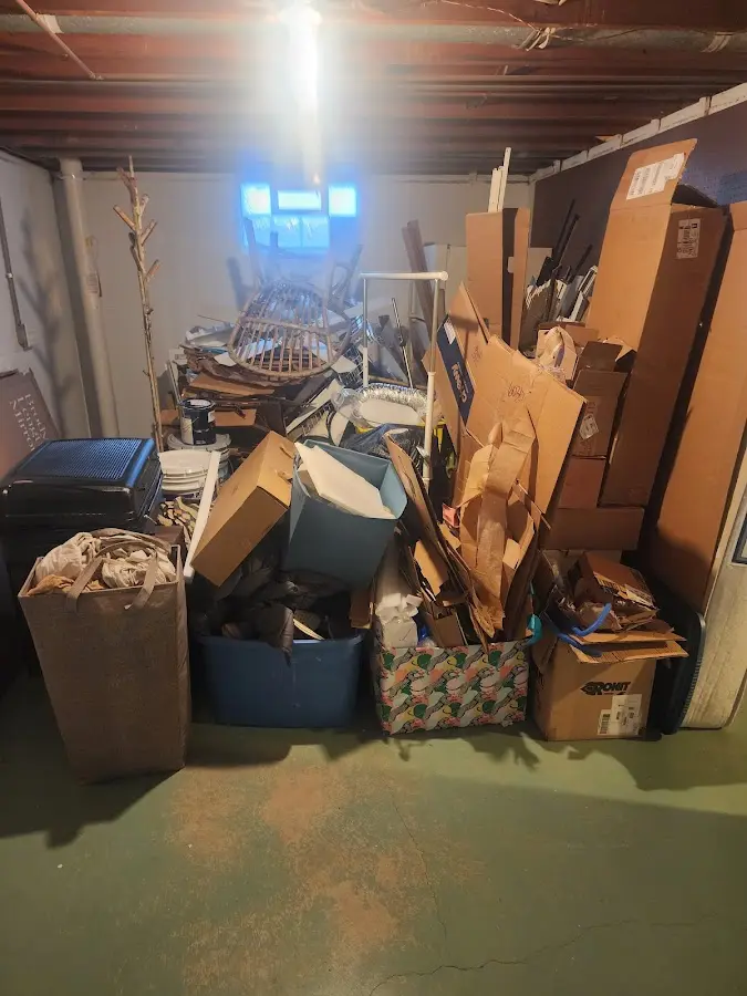 Roll-off dumpster container at job site for Yard Waste Dumpster Rental in Wixom